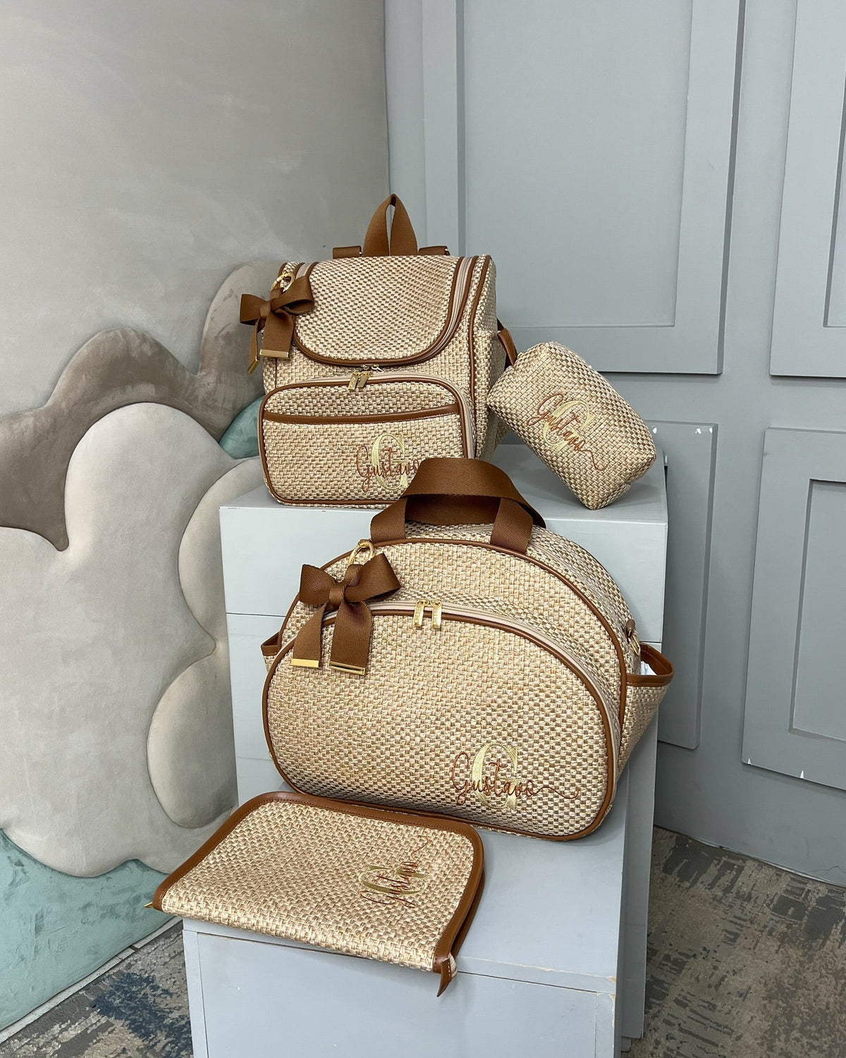 PROMOÇÃO Kit de Bolsas Maternidade 100% Personalizado com nome do Principe/Princesa