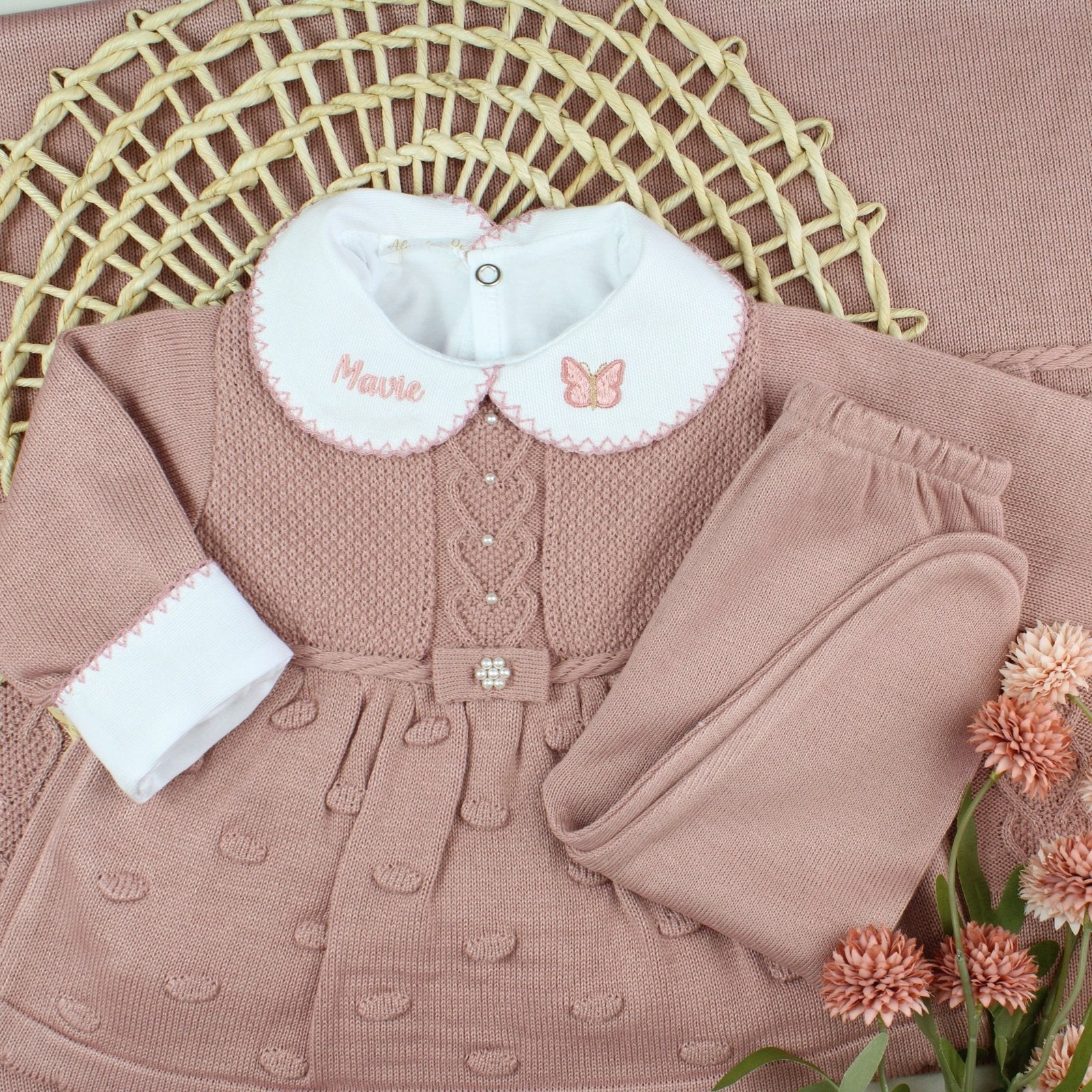 Kit Saída Maternidade Nicole Body bordado- Personalize Com o Nome da Sua Princesa