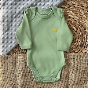 Kit 2 Body Suedine Liso Manga Longa