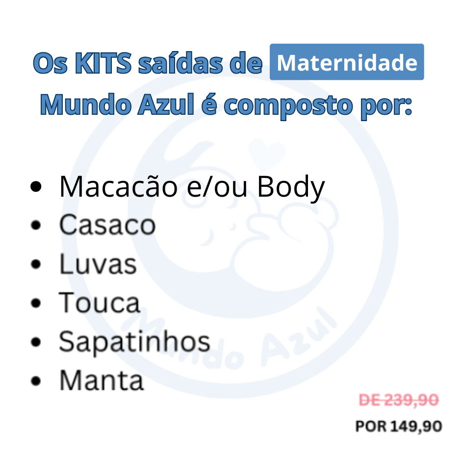 SAIDA DE MARTENIDADE PERSONALZAÇÃO EXCLUSIVA