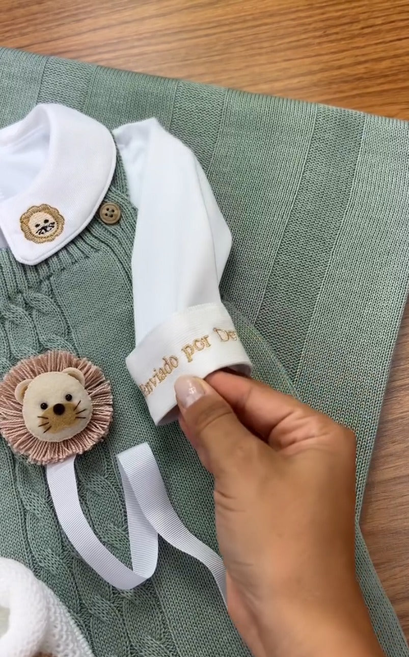 Kit Saída Maternidade Personalizável Completa Leonardo| Personalize Com o Nome do Seu Príncipe