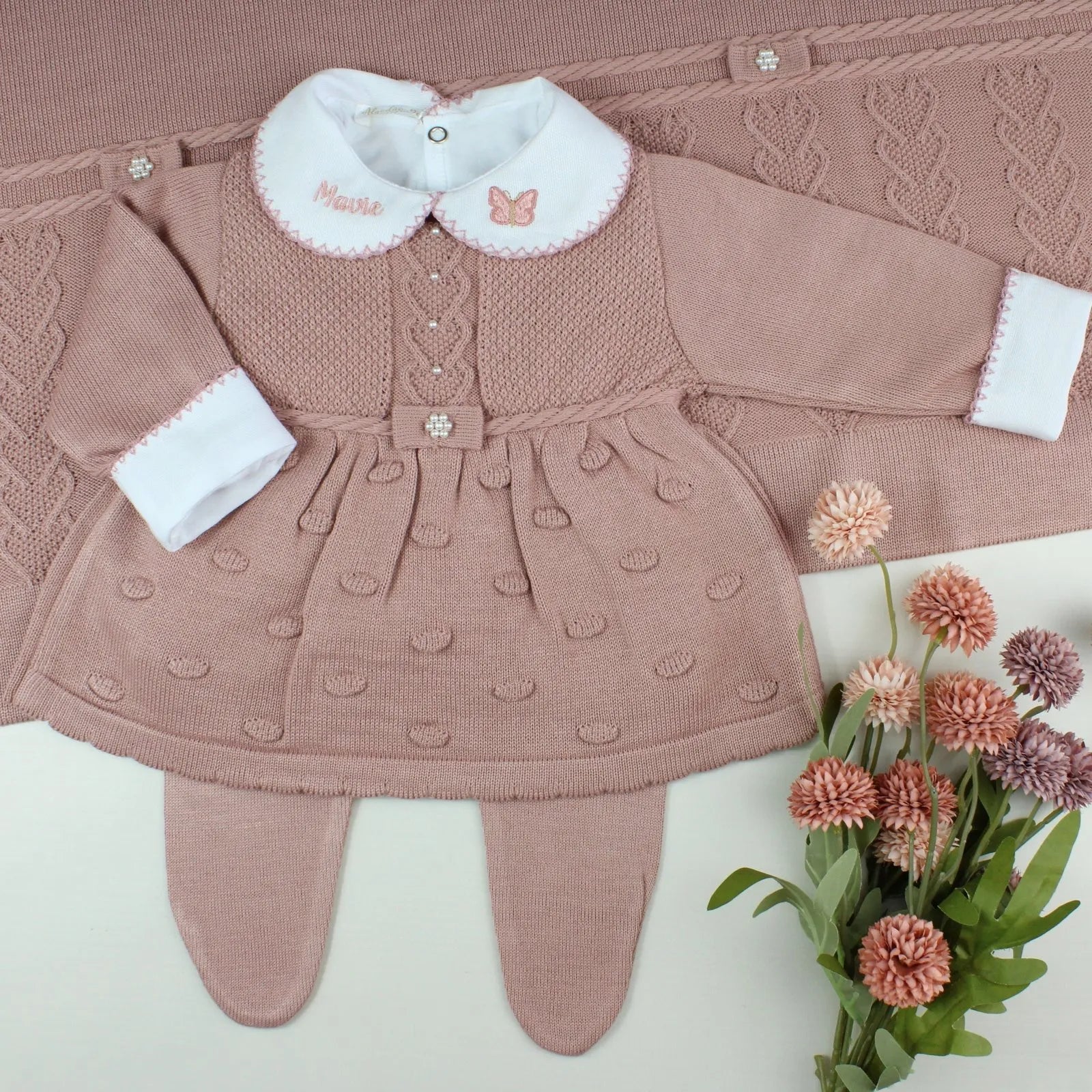 Kit Saída Maternidade Nicole Body bordado- Personalize Com o Nome da Sua Princesa