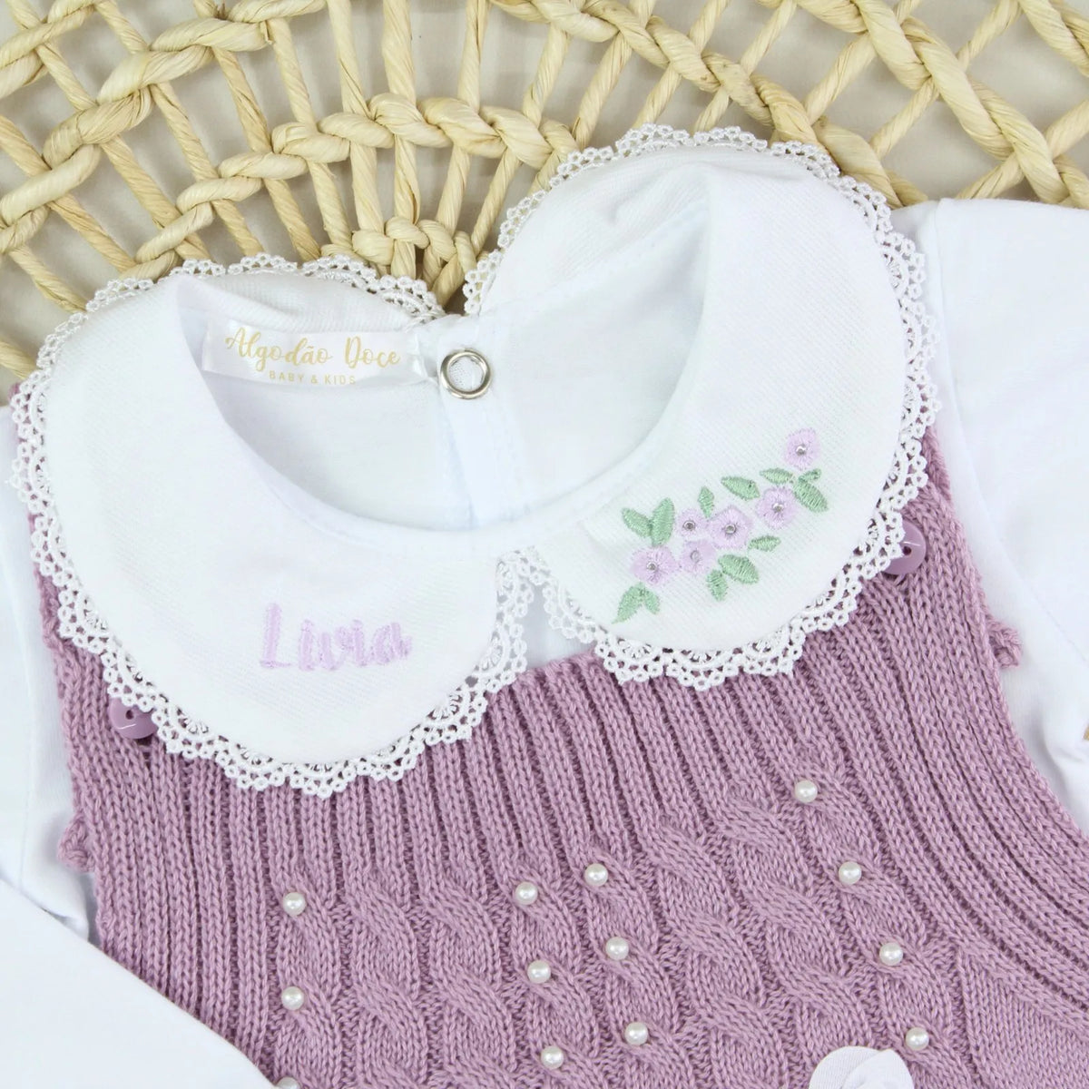 Kit Saída Maternidade Florzinhas - Personalize Com o Nome da Sua Princesa