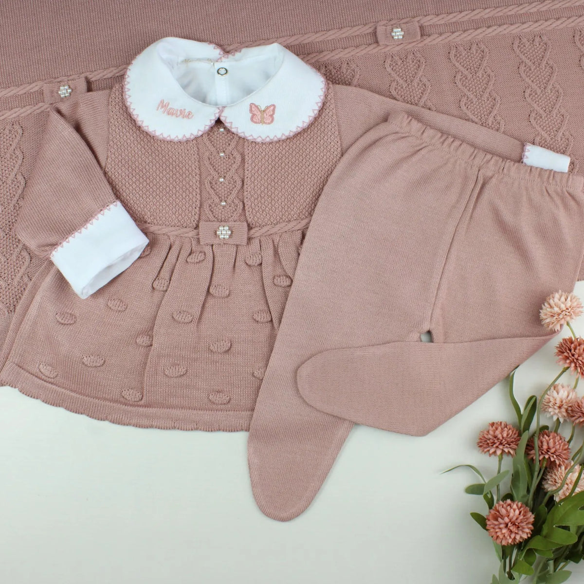 Kit Saída Maternidade Nicole Body bordado- Personalize Com o Nome da Sua Princesa